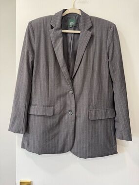 wild fable Gray Pinstripe Blazer with Dark Lining